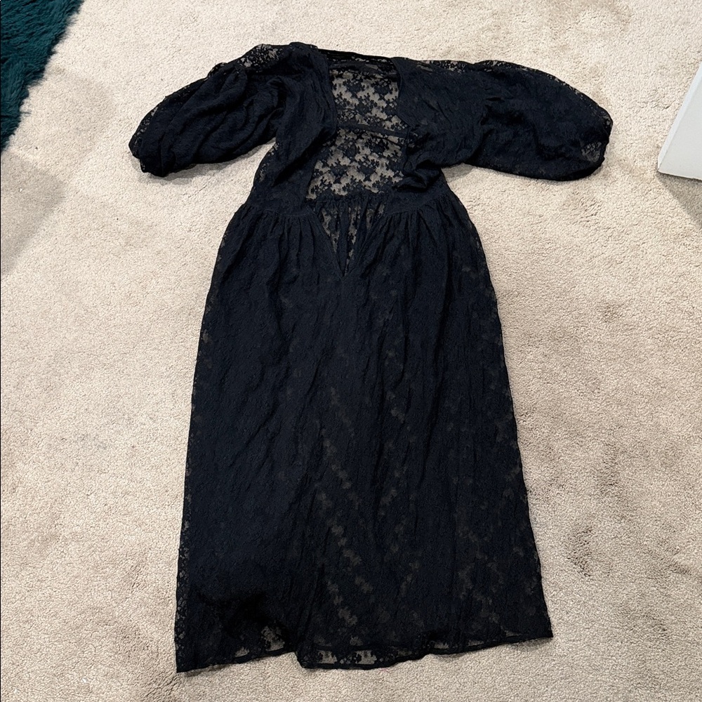 Elegant Black Lace Dress